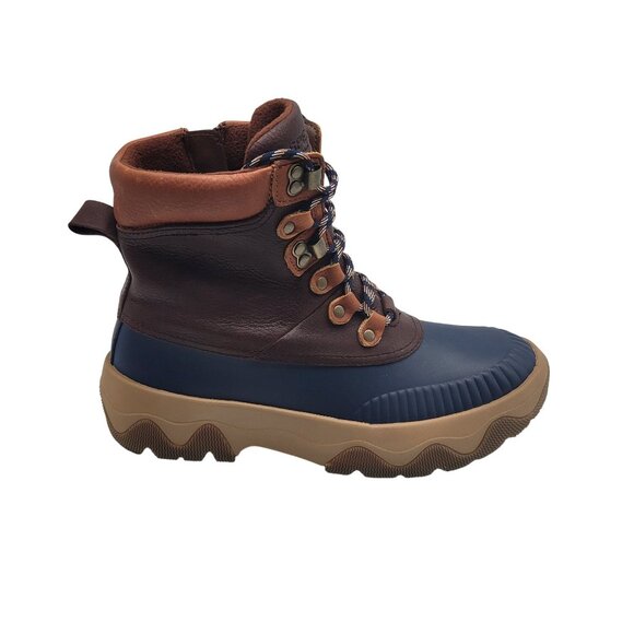 Sperry Acadia Medium‎ Womens STS88853 Brown & Navy Waterproof Duck Boots Size 8 - Picture 1 of 9
